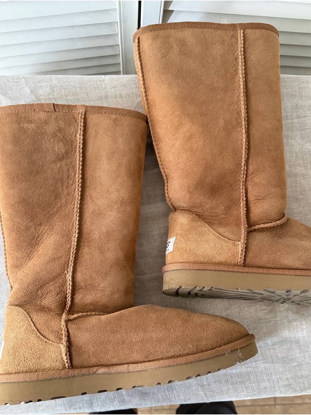 UGG Classic Tall Suede Boots in Chestnut Brown - Picture 2 of 6
